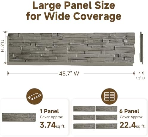 Faux Stone Wall Panels, 3D Artificial Rock Siding - Image 2