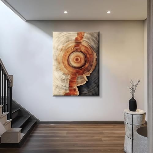 Tree Ring Wall Art Framed, Modern Nature Decor - Image 4