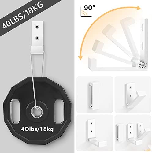 Folding Coat Hooks White Wall Hooks - Image 3