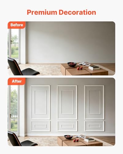 VEVOR Wall Molding 3 Pack, Wainscoting Panels Kit - Image 3