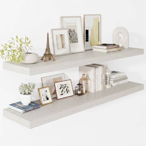 Vivelove Deep Floating Shelves 48x12” Set of 2 by VIVELOVE