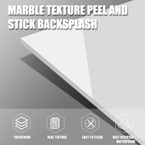 Marble Peel and Stick Backsplash 23.6 x11.8 in - Image 2