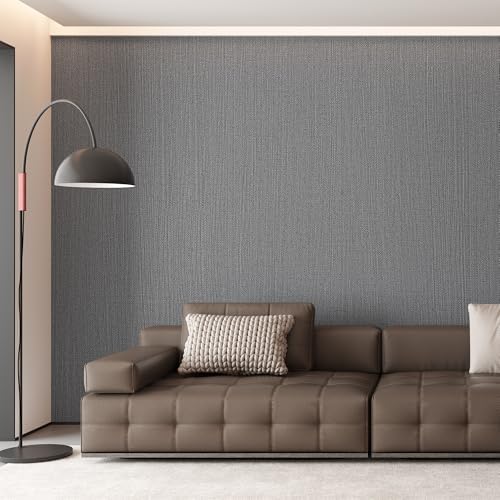 Haimin Fabric Wallpaper 24" x 393" Peel and Stick Textured Contact Paper - Image 3