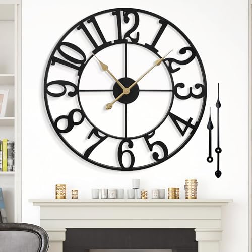 1st owned Large 24 Inch Silent Non-Ticking Wall Clock by Wallclockdecor