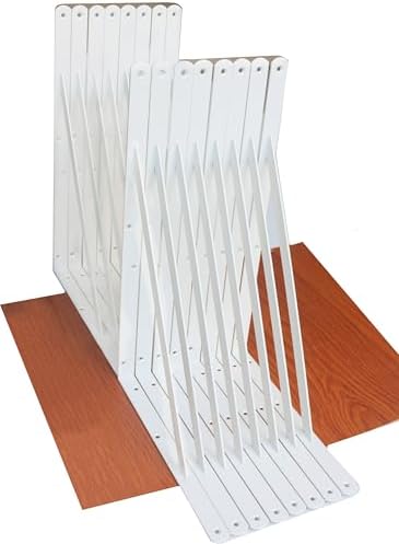 16 Pack L20 x H 12" White Heavy Duty Shelf Brackets by MHMYDZ