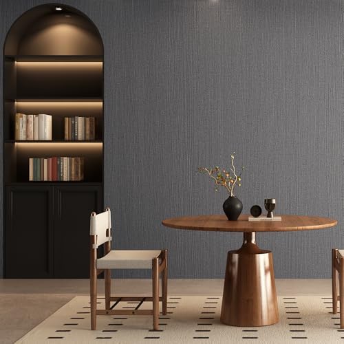 Haimin Fabric Wallpaper 24" x 393" Peel and Stick Textured Contact Paper - Image 6