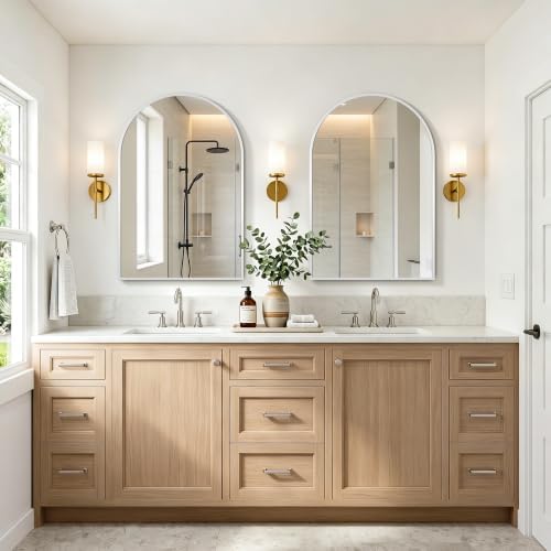 FICTOR 2 Pack 24" x 36" Arched Bathroom Vanity Mirror - Image 3