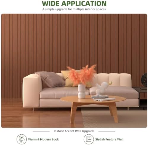 Elvone Peel and Stick PVC Slat Wood Wall Panel - Image 2
