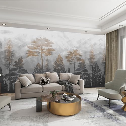 Abstract Forest Wallpaper Peel-and-Stick 85"x118" - Image 2
