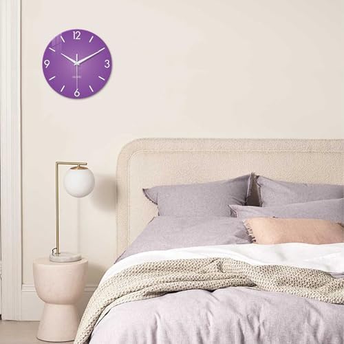 XFM Round Purple Wall Clock 14 Inch Simple - Image 2