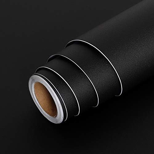 LACHEERY Black Wallpaper Peel and Stick Black Contact Paper by LaCheery
