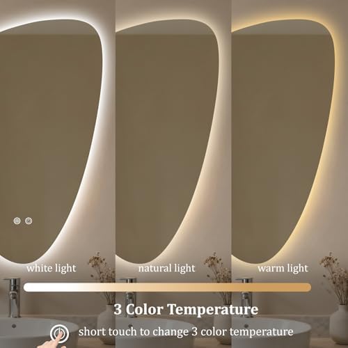 HOMECOOKIN LED Irregular Bathroom Mirror - Image 5