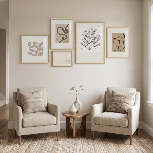 Large Framed Abstract Neutral Canvas Wall Art - Image 6