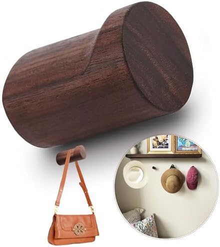 Decorative Wooden Wall Hooks and Small Cute Black Rustic Hooks Heavy Duty - Image 2