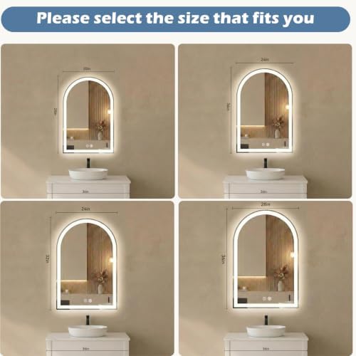 Arched LED Bathroom Mirror - Image 2