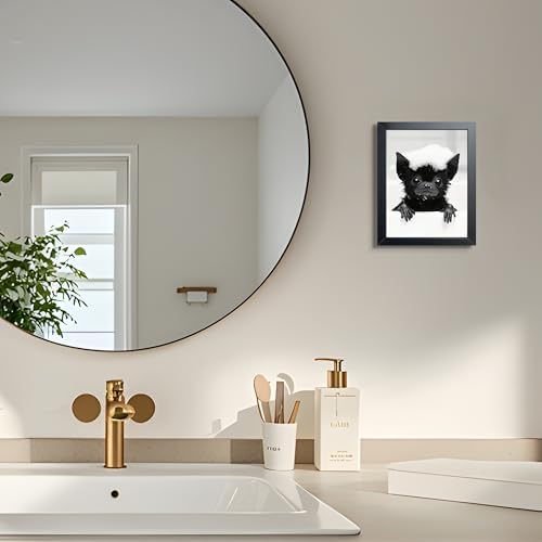 Funny Bat Bathroom Wall Art, Gothic Farmhouse Bat Wall Decor Painting, Humorous - Image 7