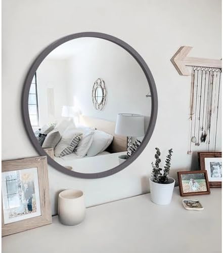JJUUYOU Circle Wall Mirror 16 Inch Round Wall Mirror - Image 6