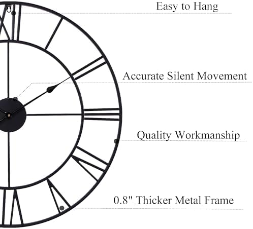 30 Inch Wall Clock for Living Room Decor - Image 2