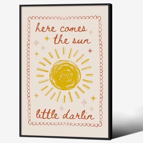 Kids Sun Canvas Wall Art Trendy Inspirational Quote Posters 24x36 inch Black by Unknown
