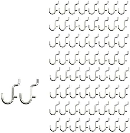 i-FKM 100PCS Metal Pegboard J Hook Accessories Peg Board Wall Display Assortment by i-FKM