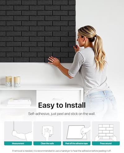 Soundsbay 18-Pack Brick Acoustic Panels, Self-Adhesive - Image 6
