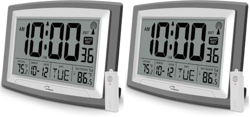 WallarGe Atomic Clock with Outdoor and Indoor Temperature by WallarGe