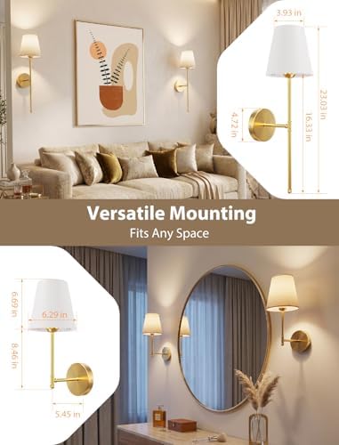 Wall Sconces Set of Two Rechargeable Cordless Wall Decor - Image 6