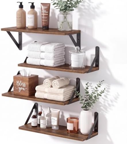 16x6 Inch Walnut Shelves for Wall by Unknown