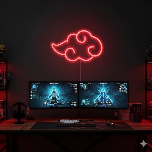Dleouly Anime Neon Sign, LED Red Cloud Neon Signs - Image 5