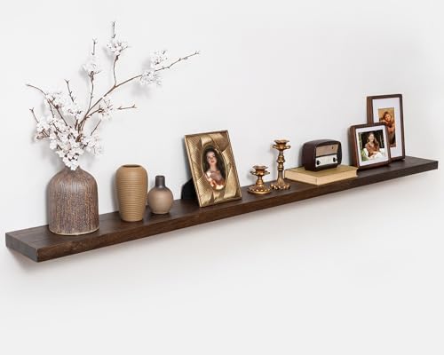 Marsmiles 72in Long Wood Floating Shelves by Marsmiles