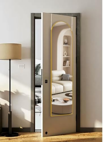 DMWOODFL Arched Over The Door Mirror 50x16 Full Length Hanging Mirror - Image 6