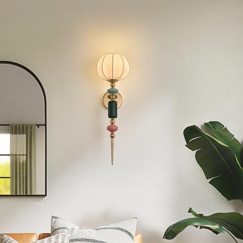 Imitated Silk White Shade Modern Wall Scone Indoor Wall Light Fixtures - Image 3