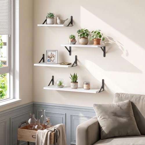 YGEOMER 4 Different Sizes Floating Shelves - Image 6