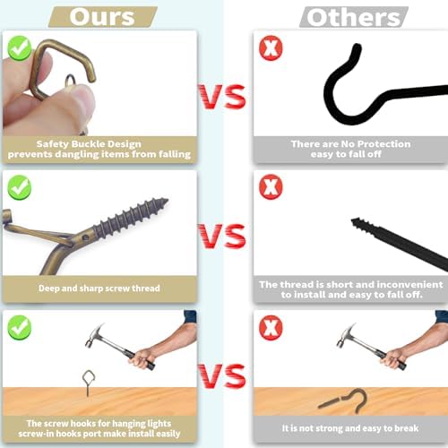 35PCS Eye Screw Hooks for Hanging Heavy Duty - Image 4