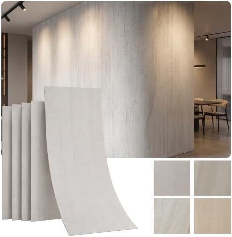 White Travertine Flexible Clay Stone 12"x12" Wall Panel Sample by DecorativeCeilingTiles