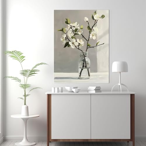 daktenn Floral Canvas Wall Art Bathroom Wall Art Pictures Wall Decor Home Decor - Image 5