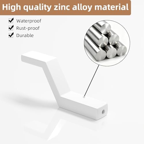 Heavy Duty Wall Hooks for Hanging, 40 lbs Single Coat Hooks & Towel Hooks Wall - Image 4