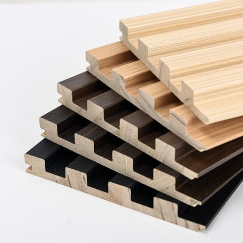 Art3d 6 x 5.7 Inch Slat Solid Wood Slat Wall Panels, Sample Pack by Art3d