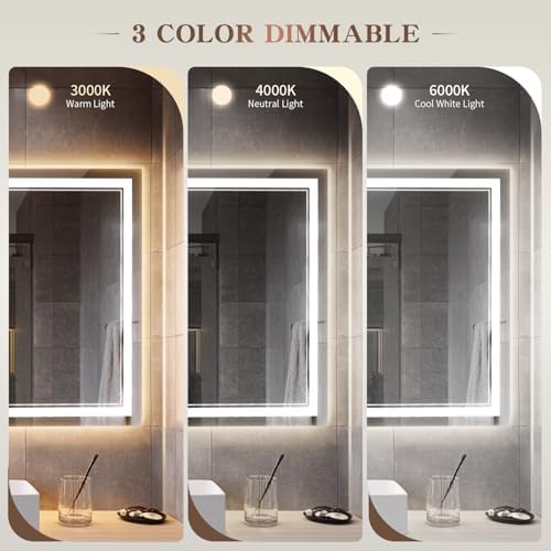 EOGOW 48"x30" LED Bathroom Mirror - Image 3