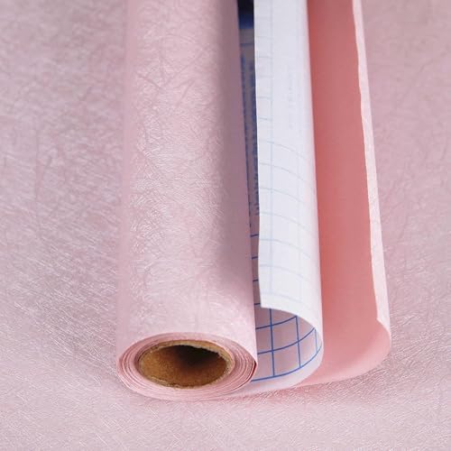 Pink Wallpaper Embossed Silk Self Adhesive Peel and Stick Contact Paper - Image 2
