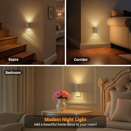 JandCase Night Lights Plug into Wall, Dimmable Gray Night Lights - Image 5