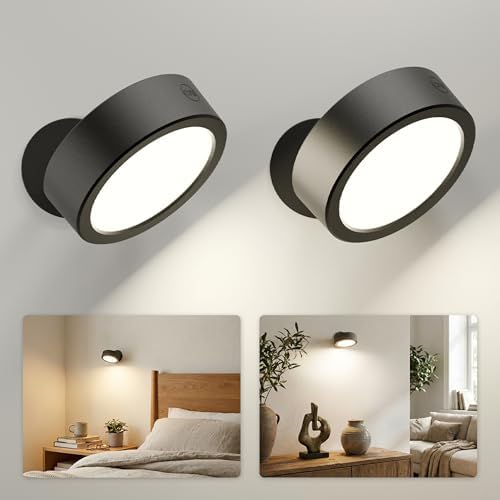 EZVALO LED Wall Mounted Light, 3000mAh Rechargeable Cordless Wall Sconce by EZVALO