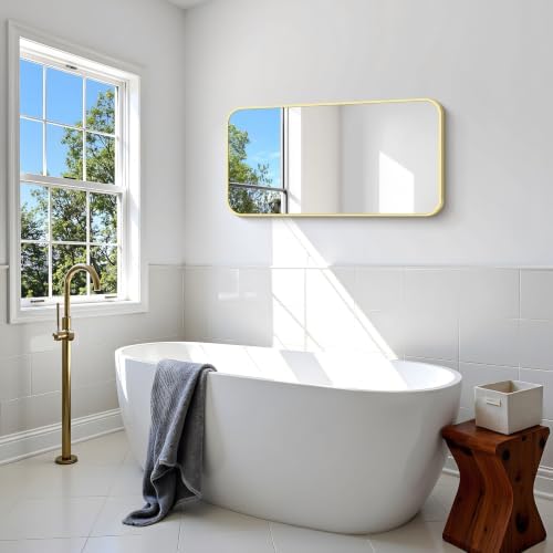 BONEWEI Gold Bathroom Mirror, 20x40 inch Wall Mirror - Image 4
