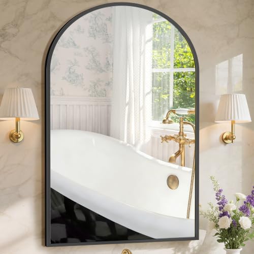 Sweetcrispy 26"x38" Arched Bathroom Mirror, Bathroom Mirrors by Sweetcrispy