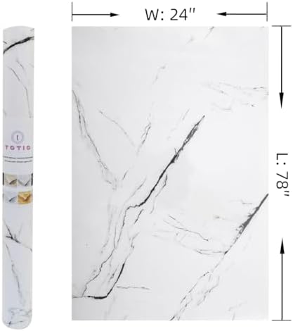 White Marble Contact Paper Textured White Granite Wallpaper Peel Stick - Image 7