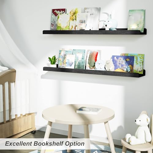Love-KANKEI 36" Long Black Floating Shelves - Image 4