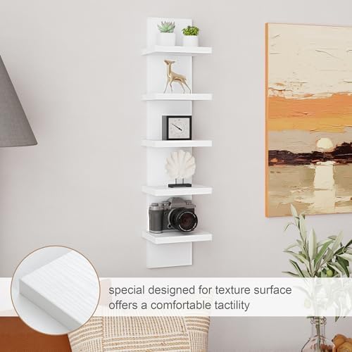 Fun Memories 5 Tier Wall Shelf Unit, Vertical Storage Tower - Image 6