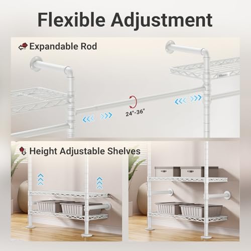 Timate L3 L Shape Garment Rack Heavy Duty Clothes Rack - Image 5