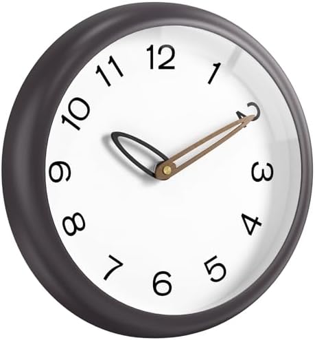 12" Silent Wall Clock – Battery Operated, Tempered Glass, Decorative Clock by lanktoo