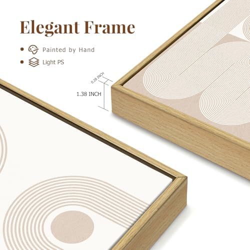 SAFERRYHOME Boho Neutral Abstract Beige Modern Wall Art Set of 3 - Image 5